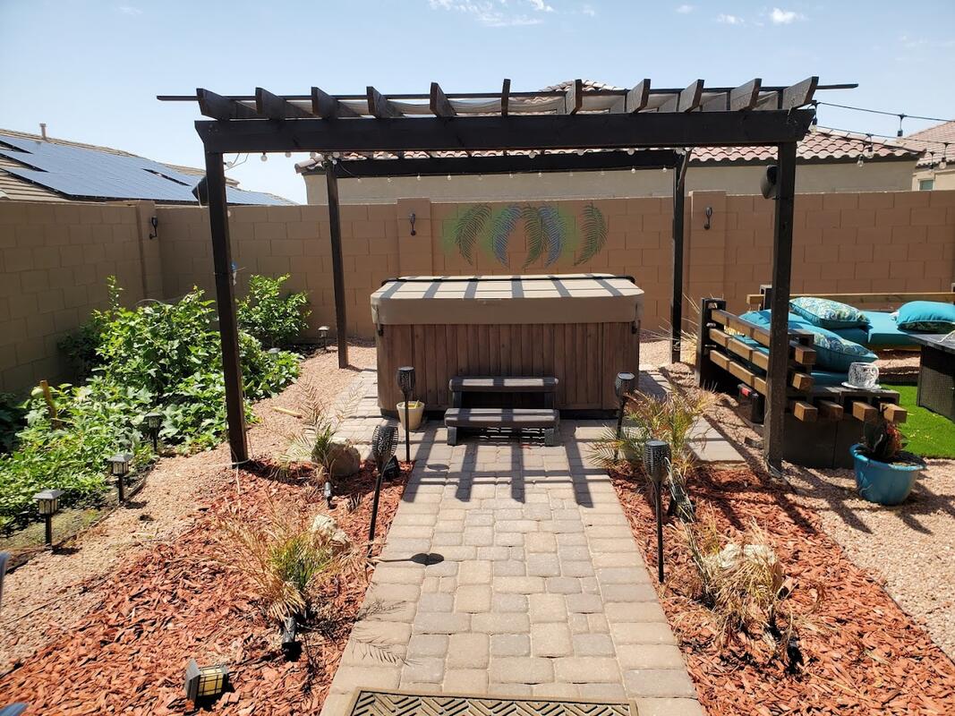 Pergola over paver patio in Peoria, AZ
